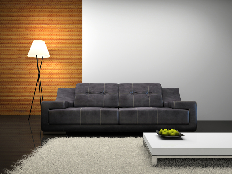 Part of the modern interior with sofa