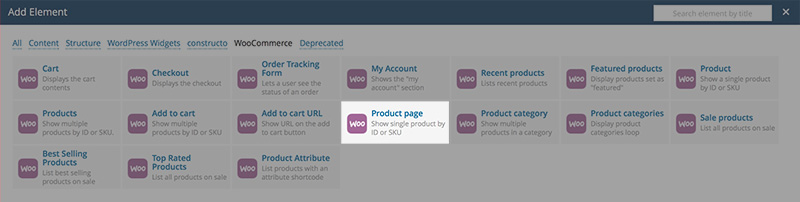 product page vc
