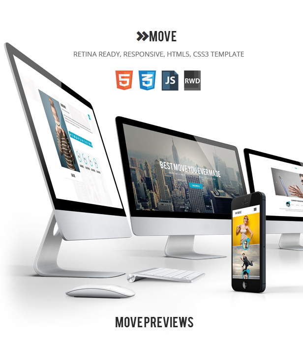 Move - Responsive One Page Parallax Template - 1