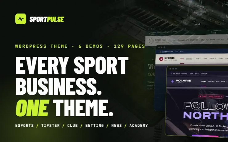 SportPulse WordPress theme preview