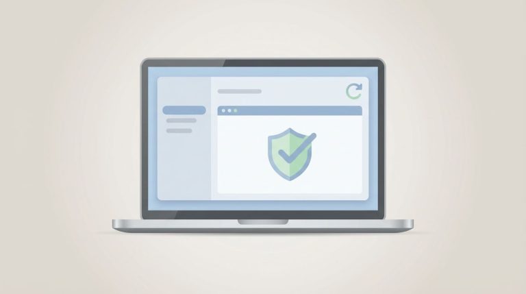 Illustration showing website security and update protection, highlighting why regular website updates matter for businesses.