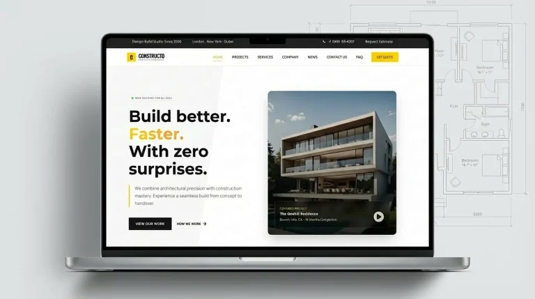 Constructo Demo 12 homepage preview built with Elementor for construction company websites