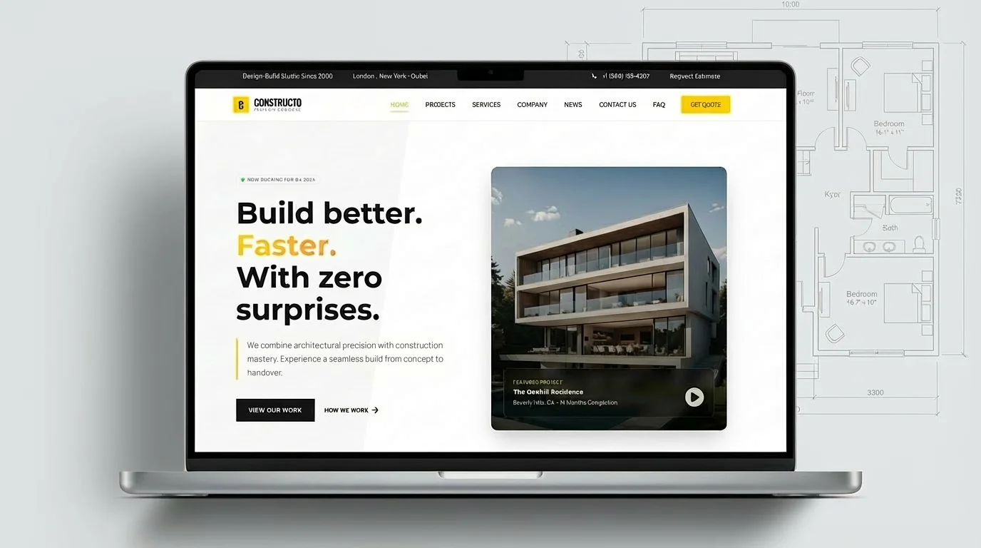 Constructo Demo 12 homepage preview built with Elementor for construction company websites