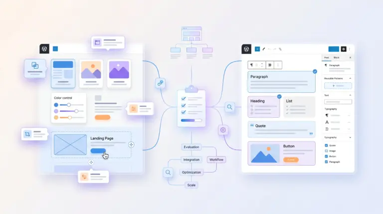 Elementor vs Gutenberg business website builder comparison focused on website maintenance and structure