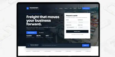 Transport WordPress Theme Demo 9 for freight and logistics companies